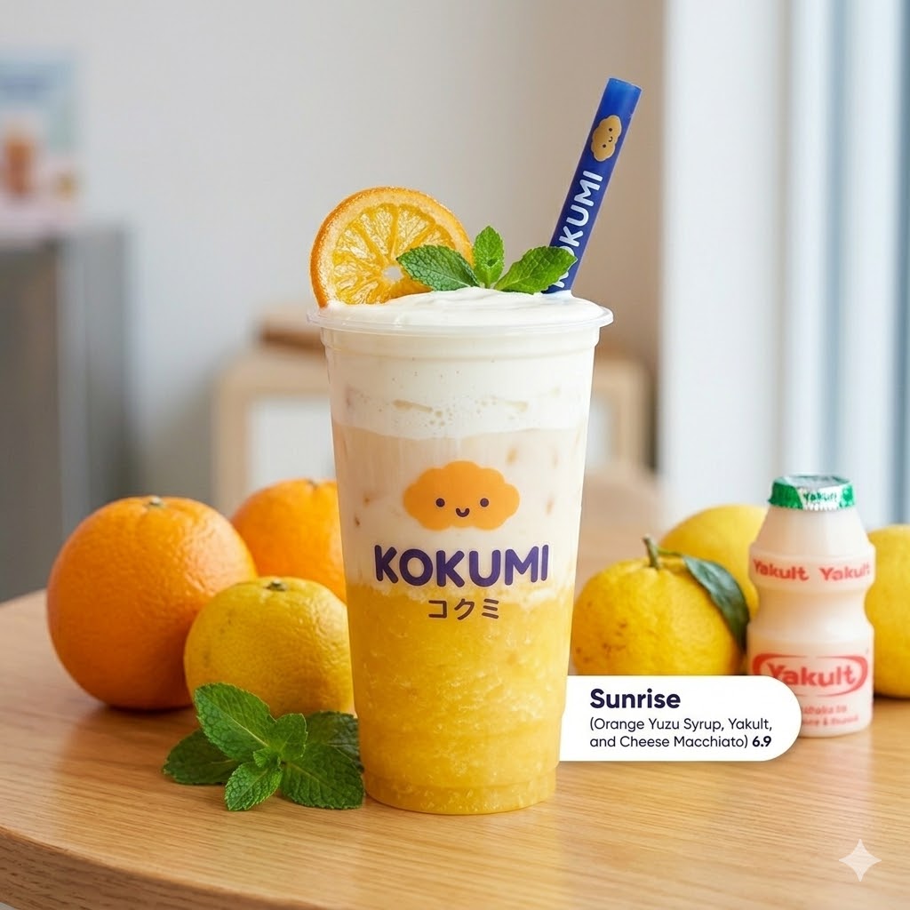 Sunrise – Orange yuzu dengan yakult dan cheese